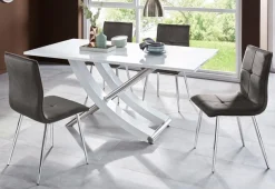 OTTO home Esstisch »Kaleo« Hochglanz, mit Chromabsetzen, Breite 160 cm
