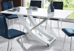 OTTO home Esstisch »Kaleo« Hochglanz, mit Chromabsetzen, Breite 160 cm