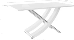 OTTO home Esstisch »Kaleo« Hochglanz, mit Chromabsetzen, Breite 160 cm