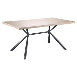 OTTO home Esstisch »Larchant« Tischplatte in Fischgrätoptik, schwarze Metallbeine, Höhe 76 cm