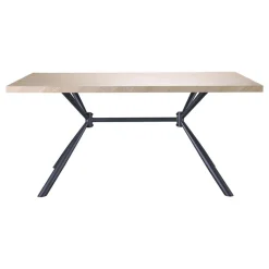 OTTO home Esstisch »Larchant« Tischplatte in Fischgrätoptik, schwarze Metallbeine, Höhe 76 cm