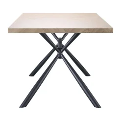 OTTO home Esstisch »Larchant« Tischplatte in Fischgrätoptik, schwarze Metallbeine, Höhe 76 cm