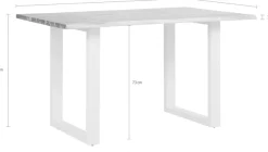 OTTO home Esstisch »Melody« Akazienholz, mit Metallfußgestell Breite 140 cm