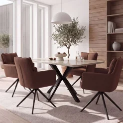 OTTO home Esstisch »Secchia« ausziehbar 160-200 cm, Synchronauszug, inkl Einlegeplatte, Breite 90cm