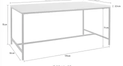 OTTO home Esstisch »Vadum« 1 Stk. tlg. mit Tischplatte in einer Holzoptik und fühlbare Struktur, Höhe 76 cm