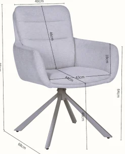OTTO home Esszimmerstuhl »Asly« (Set) 2 Stk.mit hochwertigem Webstoff, Metallgestell und 360°-Funktion