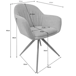 OTTO home Esszimmerstuhl »Avisio« () 2 Stk.Gepolsterte Rückenlehne, Armlehne und Sitzfläche, Sitzhöhe 50 cm