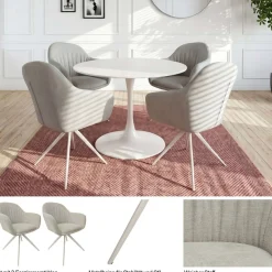 OTTO home Esszimmerstuhl »Avisio« () 2 Stk.Gepolsterte Rückenlehne, Armlehne und Sitzfläche, Sitzhöhe 50 cm