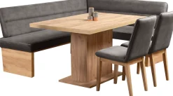 OTTO home Esszimmerstuhl »Beluna + Cross Essecke Sitzgruppe Eckbank Küchenbank« (Set) 2 Stk.Gestell und Beine aus massiver Eiche modernes Landhaus