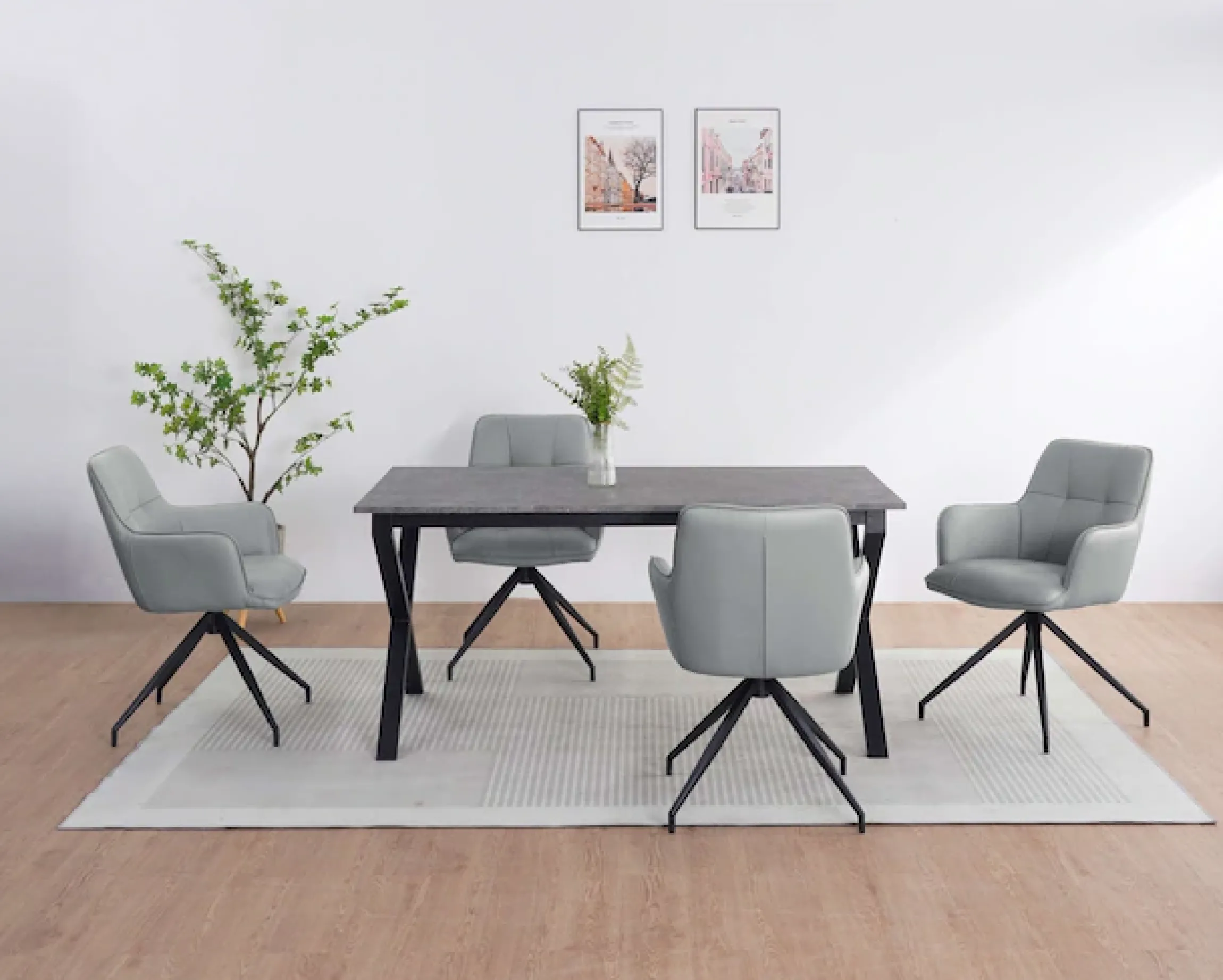 OTTO home Esszimmerstuhl »Cardiff« () 1 Stk.Sitzschale 360° drehbar, Kunstleder Bezug, Sitzhöhe 49 cm