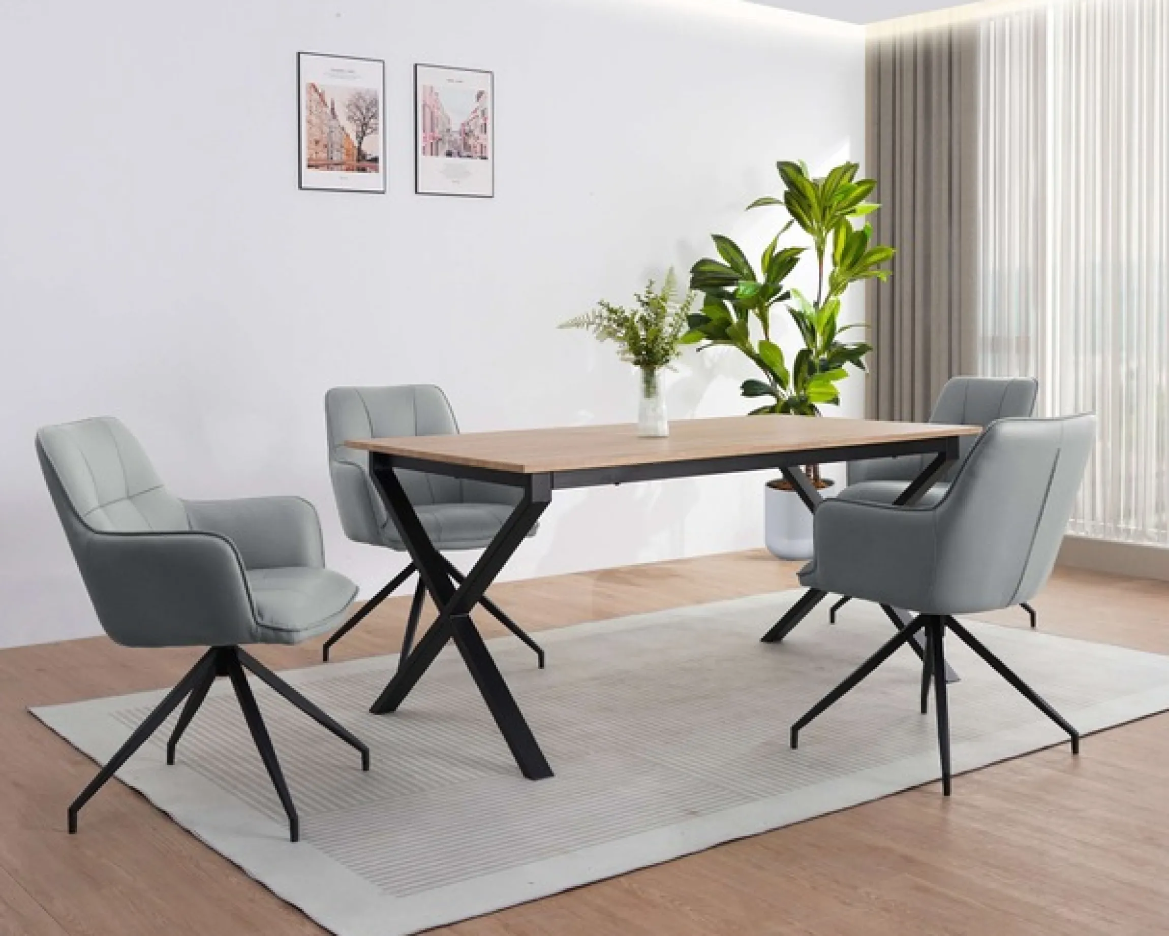 OTTO home Esszimmerstuhl »Cardiff« () 1 Stk.Sitzschale 360° drehbar, Kunstleder Bezug, Sitzhöhe 49 cm