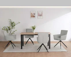 OTTO home Esszimmerstuhl »Corrdell« (Set) 2 Stk.edler Webstoff Bezug, schwarzes pulverbeschichtetes Metallgestell