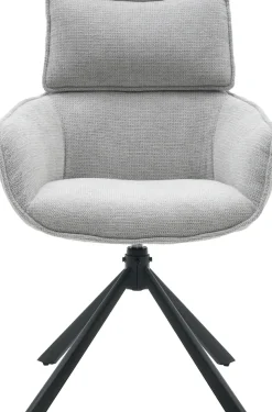 OTTO home Esszimmerstuhl »Cusey, 360° drehbar, extra dicke Polsterung, 2er-Set« (Set) 2 Stk.mit 360° Metallfuß, Komfort-Rückenlehne und hautfreundlichem Webstoff