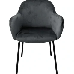 OTTO home Esszimmerstuhl »Dannika« (Set) 2 Stk.pflegeleichter Veloursstoff, schwarze Metallbeine, Sitzbreite 41 cm