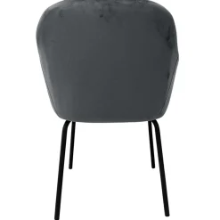 OTTO home Esszimmerstuhl »Dannika« (Set) 2 Stk.pflegeleichter Veloursstoff, schwarze Metallbeine, Sitzbreite 41 cm