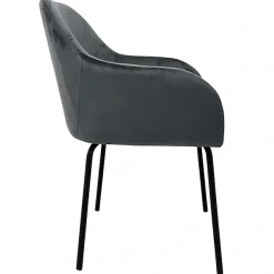 OTTO home Esszimmerstuhl »Dannika« (Set) 2 Stk.pflegeleichter Veloursstoff, schwarze Metallbeine, Sitzbreite 41 cm