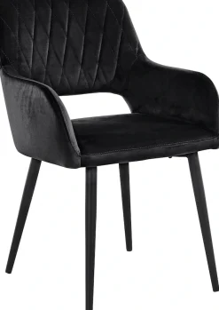 OTTO home Esszimmerstuhl »Franca« (Set) 2 Stk.Sitz in Samtvelours, Rückenlehne mit Rautensteppung, Sitzhöhe 48 cm