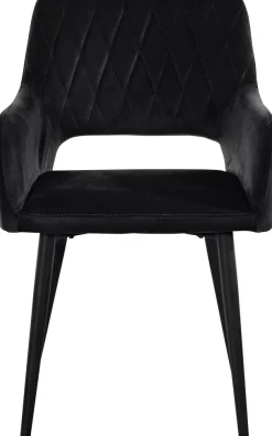 OTTO home Esszimmerstuhl »Franca« (Set) 2 Stk.Sitz in Samtvelours, Rückenlehne mit Rautensteppung, Sitzhöhe 48 cm