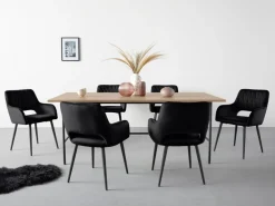 OTTO home Esszimmerstuhl »Franca« (Set) 2 Stk.Sitz in Samtvelours, Rückenlehne mit Rautensteppung, Sitzhöhe 48 cm