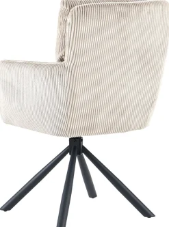 OTTO home Esszimmerstuhl »Justin« (Set) 2 Stk.gemütlicher Sessel mit Taschenfederkern, 360 Grad drehbar, Grob - Cord