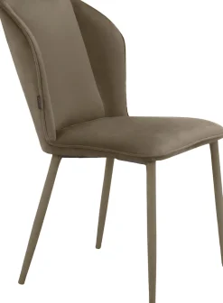 OTTO home Esszimmerstuhl »Koa« () 2 Stk.in Velourstoff, mit Sitz und Rücken gepolstert, Sitzhöhe 49 cm