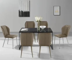 OTTO home Esszimmerstuhl »Koa« () 2 Stk.in Velourstoff, mit Sitz und Rücken gepolstert, Sitzhöhe 49 cm