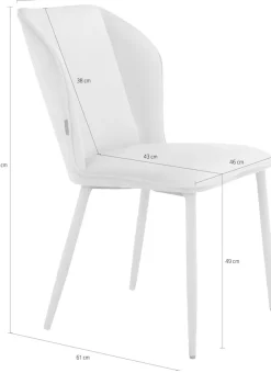 OTTO home Esszimmerstuhl »Koa« () 2 Stk.in Velourstoff, mit Sitz und Rücken gepolstert, Sitzhöhe 49 cm