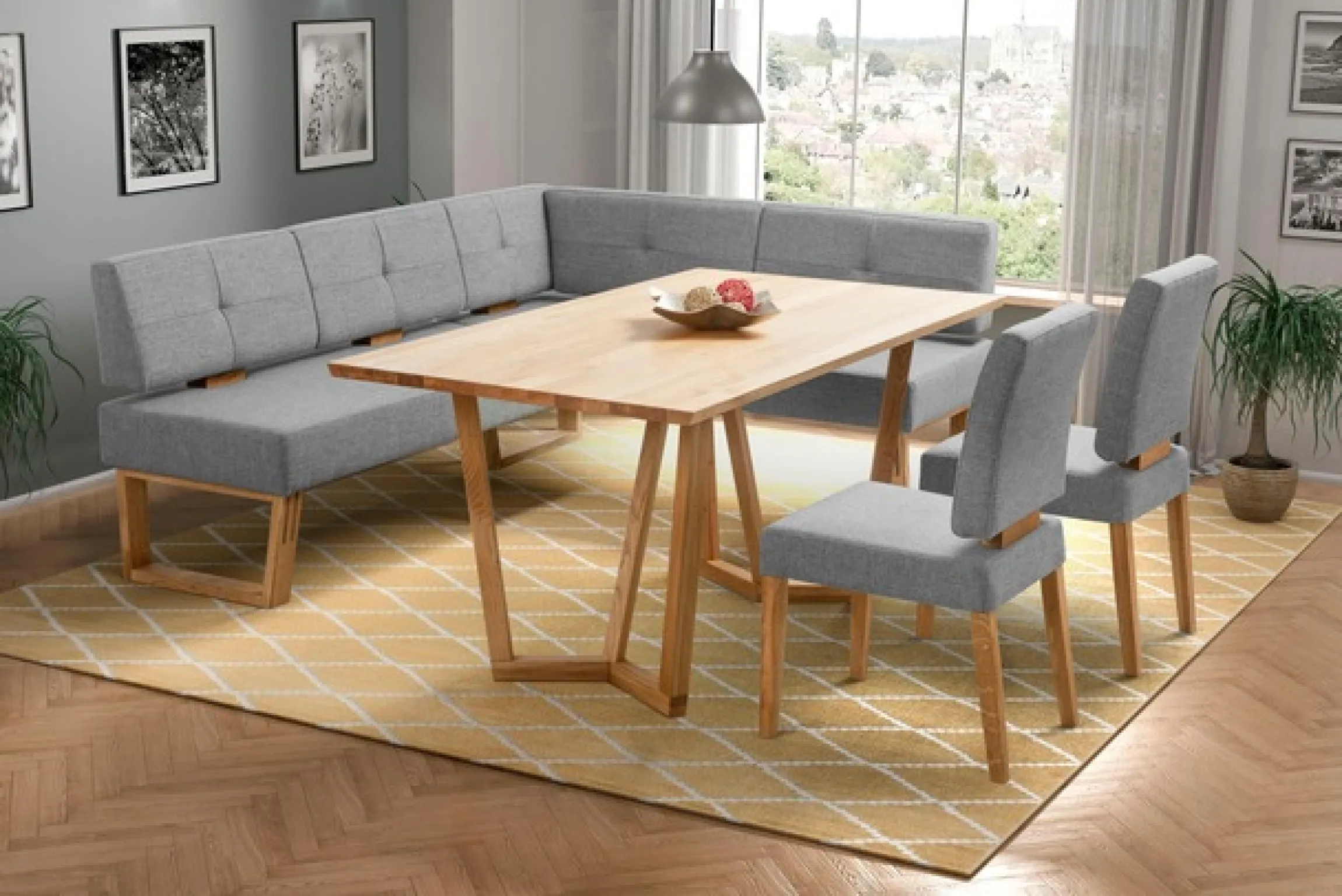 OTTO home Esszimmerstuhl »Ponza Polsterstuhl« (Set) 2 Stk.Gestell Eiche massiv geölt, Esszimmer Bestseller