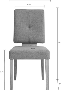 OTTO home Esszimmerstuhl »Ponza Polsterstuhl« (Set) 2 Stk.Gestell Eiche massiv geölt, Esszimmer Bestseller