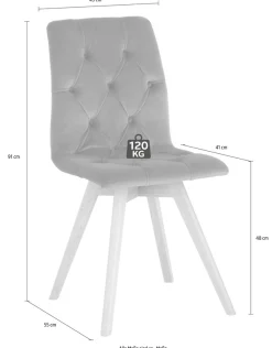 OTTO home Esszimmerstuhl »Rania« (Set) 2 Stk.mit Massivholzbeinen