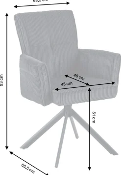 OTTO home Esszimmerstuhl »Viola« (Set) 2 Stk.gemütlicher Armlehnstuhl mit Federkern, 360° drehbar, viele Varianten