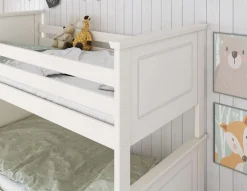 OTTO home Etagenbett »Erik, teilbar in 2 Einzelbetten, Kassettenoptik, Landhausstil« mit Lattenroste, Massivholz, Made in EU