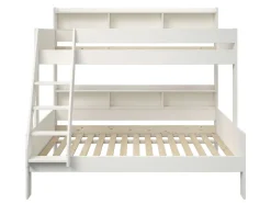 OTTO home Etagenbett »Jaime II, Stockbett, viel Stauraum, mit Regalen, Massivholz mit MDF« Oberes Bett 90x200cm, unteres Bett 120x200cm,breite Liegefläche unten, FSC®, Made EU, 3. Schlafgelegenheit optional