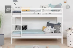OTTO home Etagenbett »René, Hochbett, Stockbett 2 Farben, Schubkasten optional« 90x200cm,FSC® zertifiziertes Massivholz, mit Trittleiter + Rundum-Absturzschutz