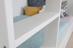 OTTO home Etagenbett »René, Hochbett, Stockbett 2 Farben, Schubkasten optional« 90x200cm,FSC® zertifiziertes Massivholz, mit Trittleiter + Rundum-Absturzschutz
