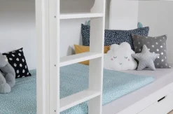 OTTO home Etagenbett »René, Hochbett, Stockbett 2 Farben, Schubkasten optional« 90x200cm,FSC® zertifiziertes Massivholz, mit Trittleiter + Rundum-Absturzschutz