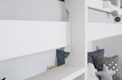 OTTO home Etagenbett »René, Hochbett, Stockbett 2 Farben, Schubkasten optional« 90x200cm,FSC® zertifiziertes Massivholz, mit Trittleiter + Rundum-Absturzschutz