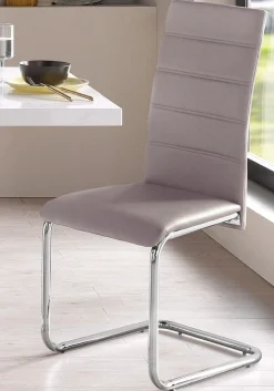 OTTO home Freischwinger »Adora« (Set) 2 Stk.(2 oder 4 Stück) Bezug in Kunstleder, verchromtes Metallgestell