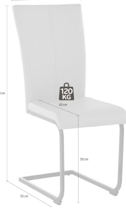 OTTO home Freischwinger »Oliver« () 2 Stk.Stuhl belastbar bis 120 Kg
