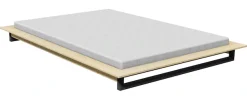 OTTO home Futonbett »Kobe, Massivholzbett aus Kiefer im Industrial Design, 200 KG belastbar« Liegefläche 140x200cm,stabiles Kufengestell,rundum Ablagefläche, FSC, Made in Europe