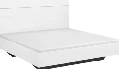 OTTO home Futonbett »Schlafzimmermöbel Schlafzimmer Einzelbett Doppelbett Holzbett KOLUNA« Liegefläche 180x200 cm, Bettseitenhöhe 41 cm,mit hohem Kopfteil in Lattenoptik zum Anlehnen MADE IN GERMANY