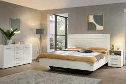 OTTO home Futonbett »Schlafzimmermöbel Schlafzimmer Einzelbett Doppelbett Holzbett KOLUNA« Liegefläche 180x200 cm, Bettseitenhöhe 41 cm,mit hohem Kopfteil in Lattenoptik zum Anlehnen MADE IN GERMANY