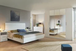 OTTO home Futonbett »Schlafzimmermöbel Schlafzimmer Einzelbett Doppelbett Holzbett KOLUNA« Liegefläche 180x200 cm, Bettseitenhöhe 41 cm,mit hohem Kopfteil in Lattenoptik zum Anlehnen MADE IN GERMANY