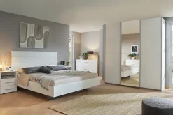 OTTO home Futonbett »Schlafzimmermöbel Schlafzimmer Einzelbett Doppelbett Holzbett KOLUNA« Liegefläche 180x200 cm, Bettseitenhöhe 41 cm,mit hohem Kopfteil in Lattenoptik zum Anlehnen MADE IN GERMANY