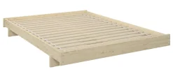 OTTO home Futonbett »Senja, Bett, Massivholzbett, minimalistisches Design« B/T/H: 148/205,1/22,6 cm,inklusive Lattenrost, Liegefläche 140x200 cm, aus massiver Kiefer