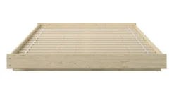 OTTO home Futonbett »Senja, Bett, Massivholzbett, minimalistisches Design« B/T/H: 148/205,1/22,6 cm,inklusive Lattenrost, Liegefläche 140x200 cm, aus massiver Kiefer