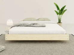 OTTO home Futonbett »Senja, Bett, Massivholzbett, minimalistisches Design« B/T/H: 148/205,1/22,6 cm,inklusive Lattenrost, Liegefläche 140x200 cm, aus massiver Kiefer