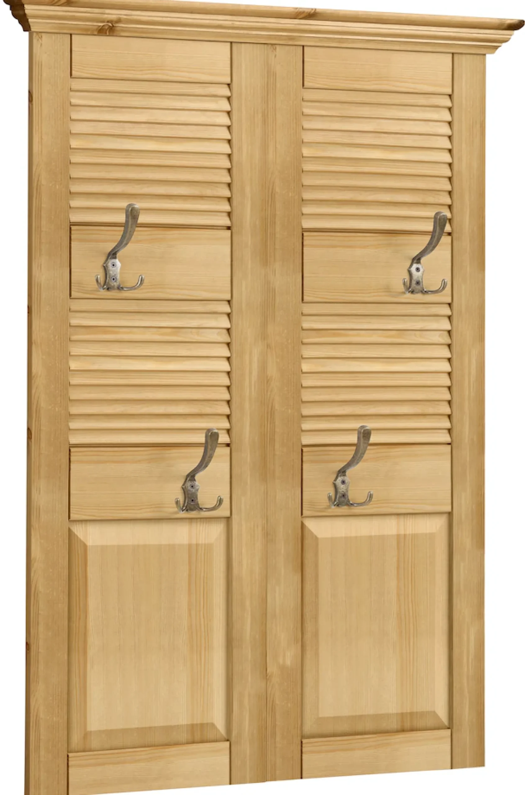 OTTO home Garderobenpaneel »Ayanna« Breite 84 cm, mit 4 Doppelhaken, aus massiver Kiefer, FSC®