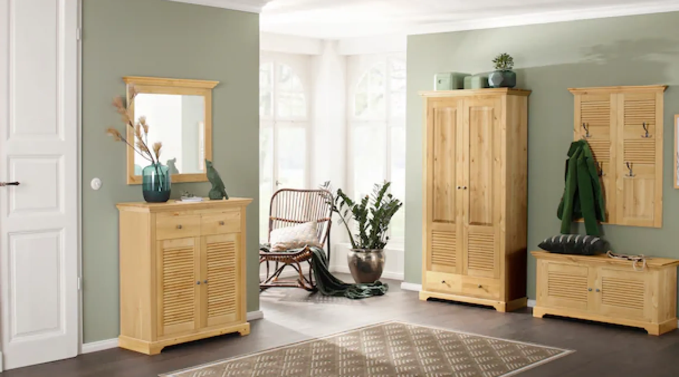 OTTO home Garderobenpaneel »Ayanna« Breite 84 cm, mit 4 Doppelhaken, aus massiver Kiefer, FSC®