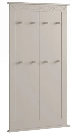OTTO home Garderobenpaneel »Indra« B/T/H: 63/6/100 cm,aus massiver Kiefer, FSC®, 8 Haken, dezentes Ornament